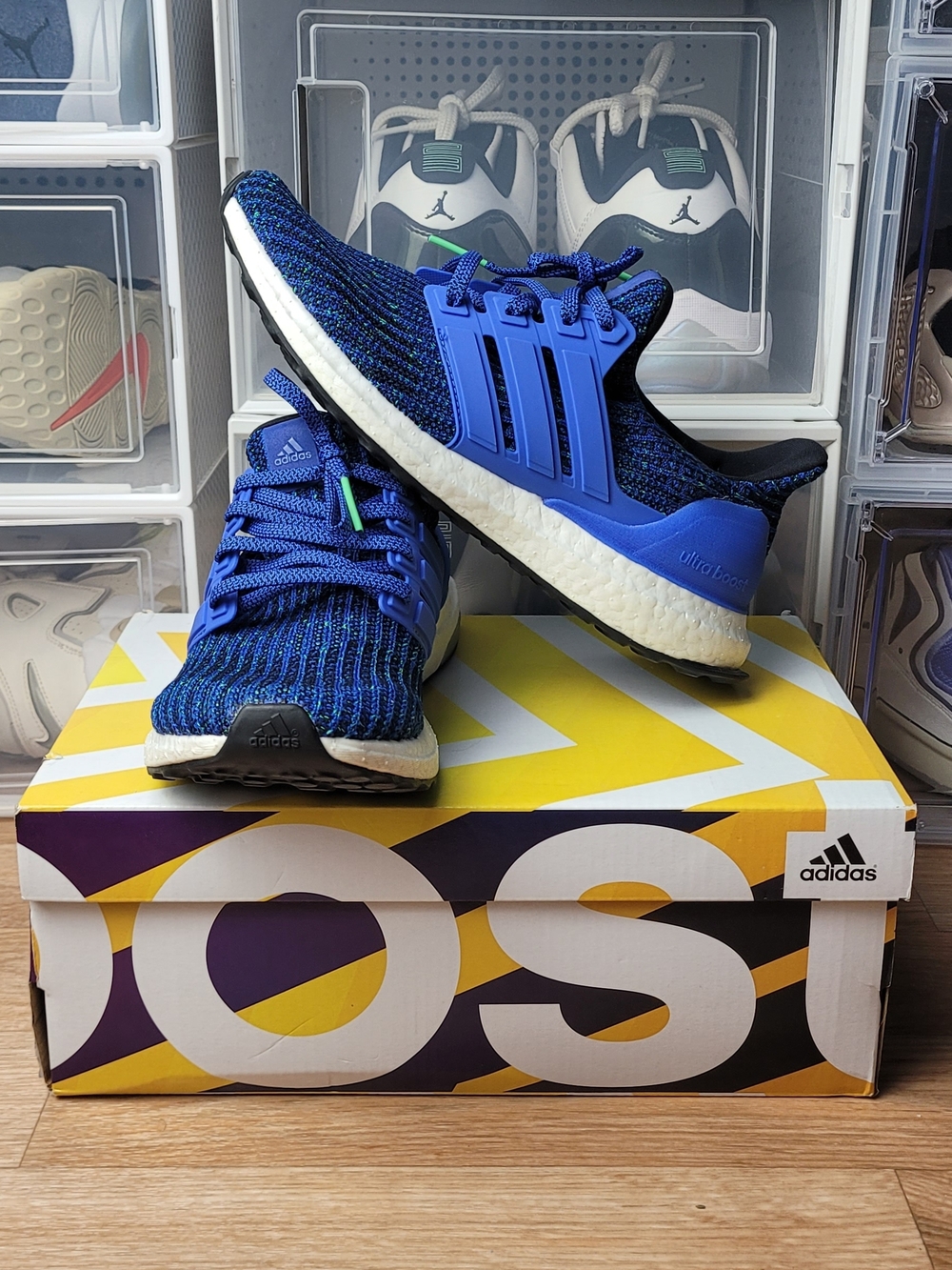 ADIDAS ULTRABOOST J HI-RES BLUE B43511 Men’s Size 6.5 Women’s 8 EUC